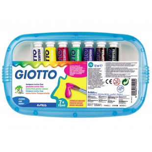 Giotto TEMPERA EXTRA in tubetto 12 ml - SCATOLA 7 PZ