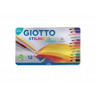 Giotto STILNOVO ACQUARELL - Astuccio in METALLO 12 pz