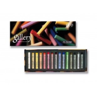 Pastelli tondi morbidi GALLERY- scatola 15 pz colori assortiti