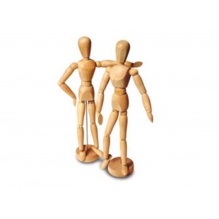Manichino in legno cm. 31 con base - DONNA Manichino in legno cm. 31 con base - DONNA